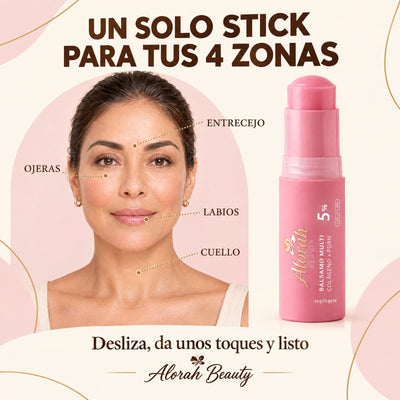 Un solo stick para tus 4 zonas: ojeras, entrecejo, labios y cuello - desliza, da unos toques y listo