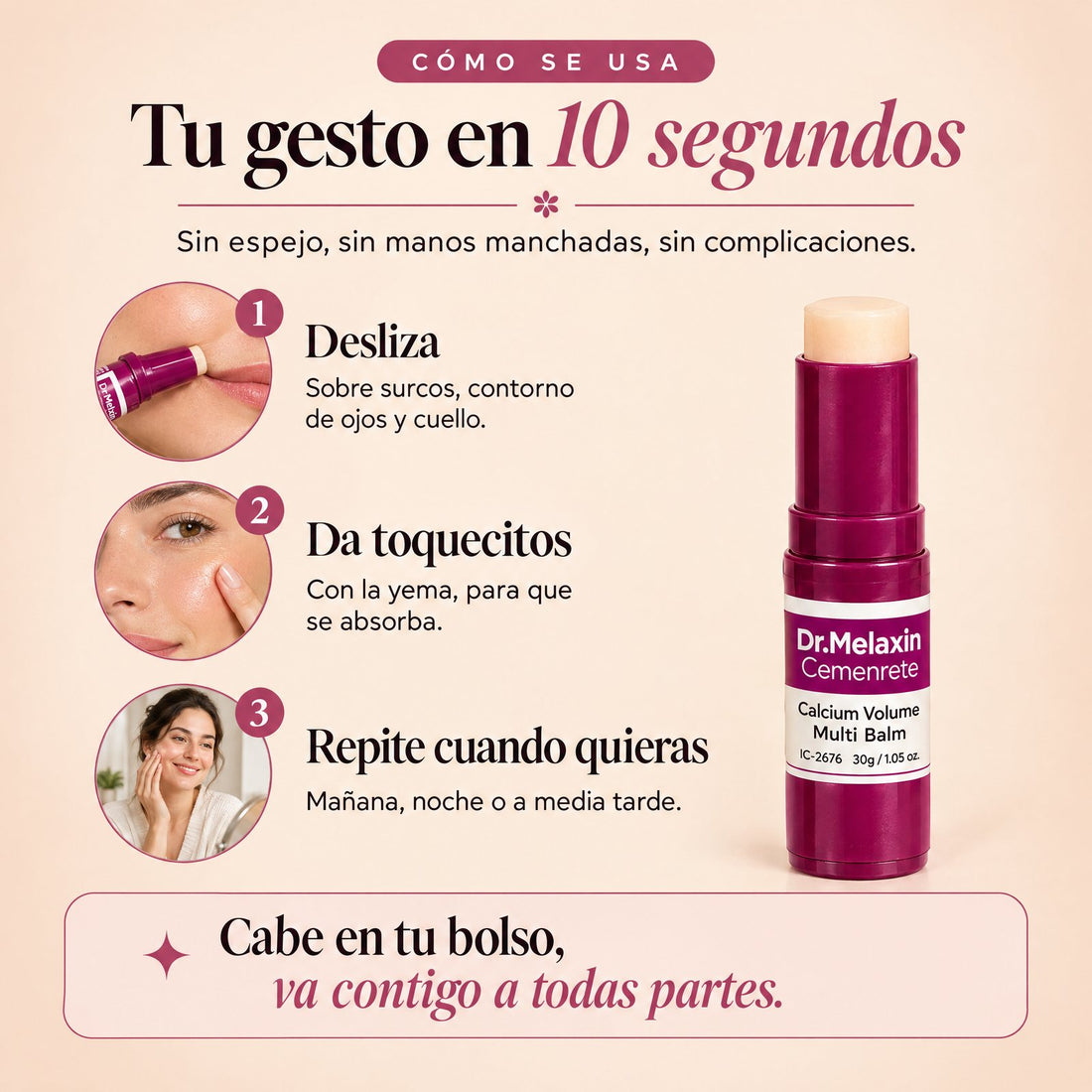 Tu gesto en 10 segundos: desliza, da toquecitos y repite cuando quieras