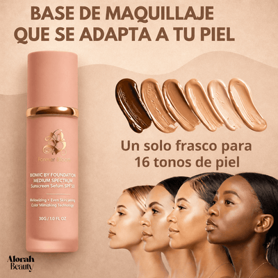 Base 4 en 1 con Antiedad y SPF 50 | Se adapta automáticamente a tu tono. Hidrata, protege y embellece - Alorah Beauty