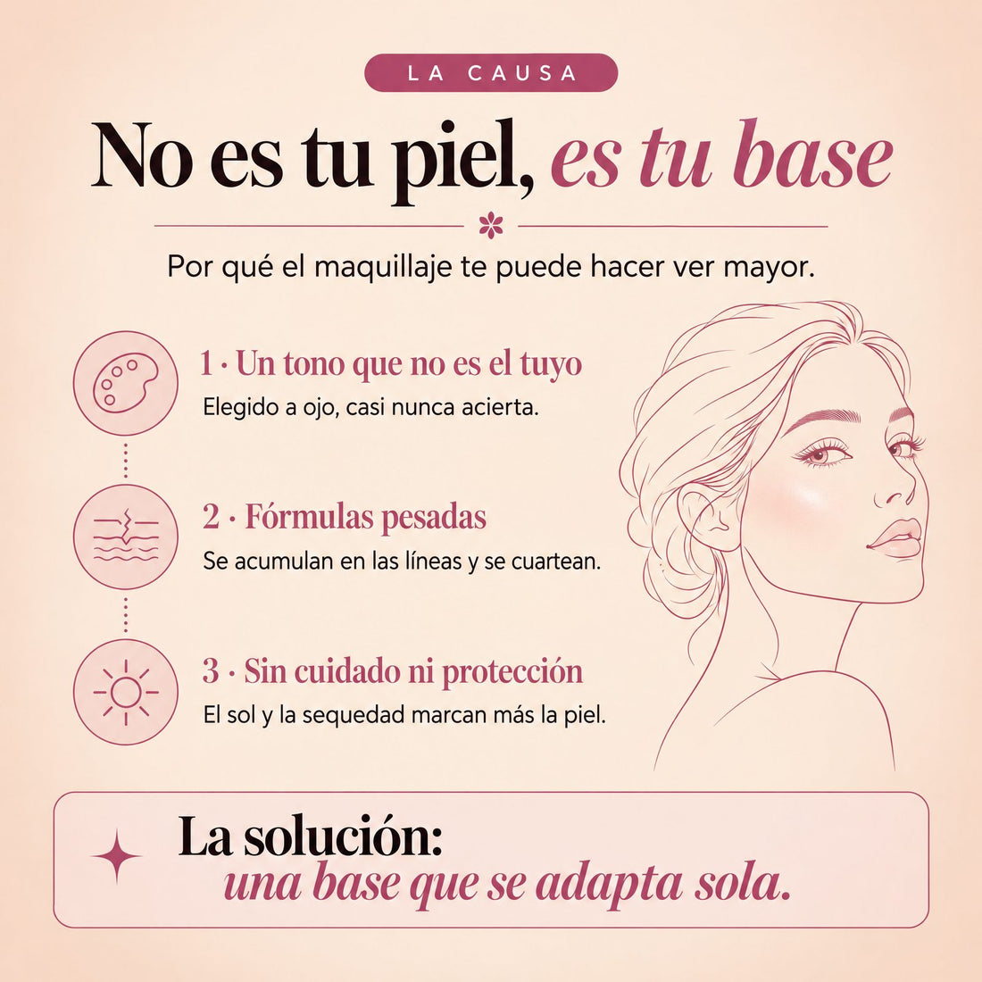 No es tu piel, es tu base: tono equivocado, fórmulas pesadas y sin protección