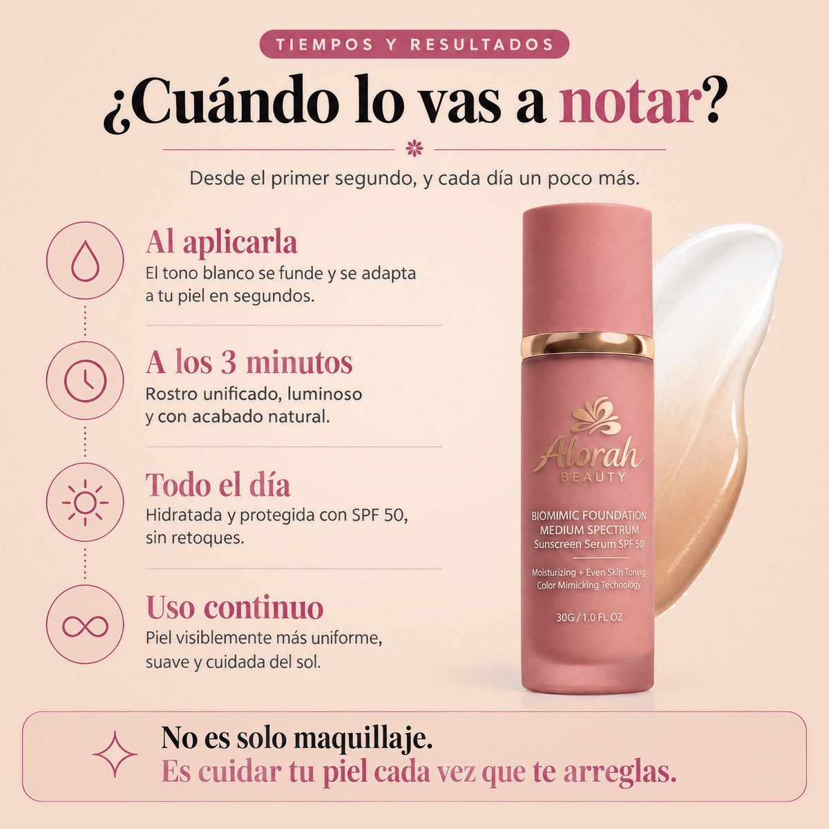 Base 4 en 1 con SPF 50 de Alorah Beauty